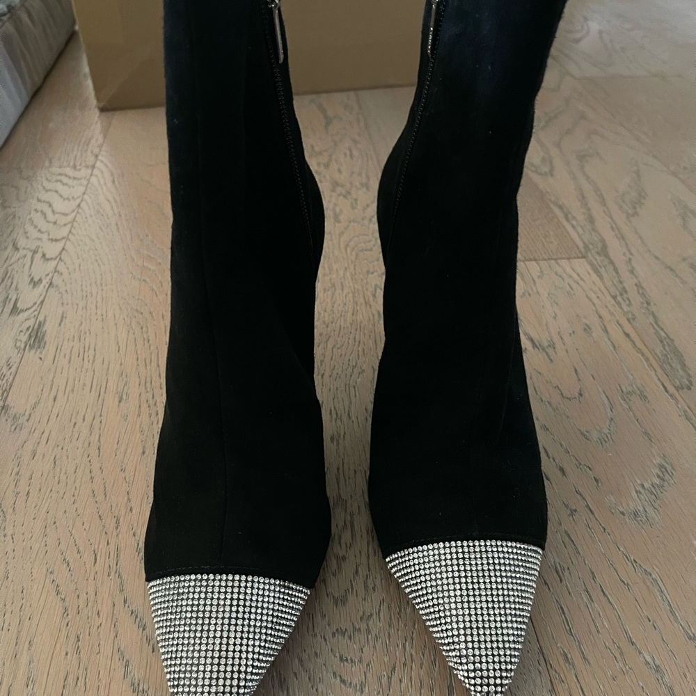 π Schutz Suede Boot with Rhinestone Toe - Picture 3 of 8